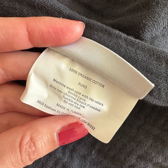 3 Parachute organic air cotton pebble Euro Shams - Picture 4 of 4